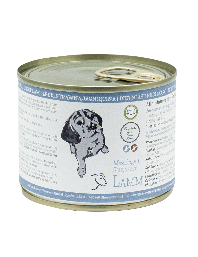 Dose 200g Reico MaxidogVit Schonkost Lamm